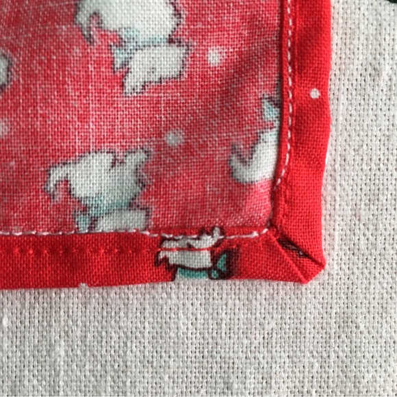 Handmade Retro Style Scottie Dog Holiday Napkins, Set of 2 - Picture 8 of 14